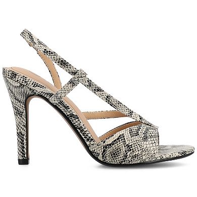 Journee Varra Women's Crossover Strap Stiletto Dress Sandals