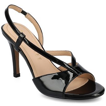 Journee Varra Women's Crossover Strap Stiletto Heeled Dress Sandals