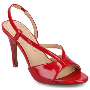 Journee Varra Women's Crossover Strap Stiletto Heeled Dress Sandals