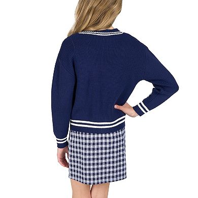 Girls 7-16 Rare Editions 2-pc. Varsity Cardigan & Plaid Dress Set