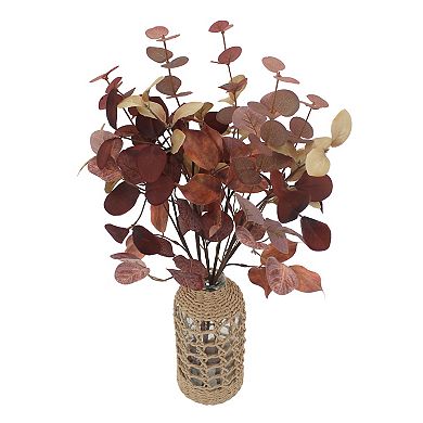 Everyday Decor Artificial Eucalyptus in Mixed Material Vase