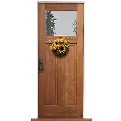 Everyday Decor Artificial Sunflower Wall Basket