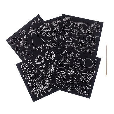Pulsar Scratch Art Stickers 63-pk. - Styles May Vary