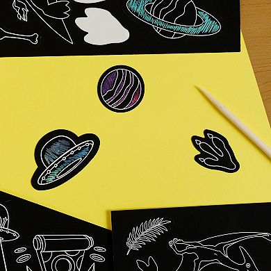 Pulsar Scratch Art Stickers 63-pk. - Styles May Vary