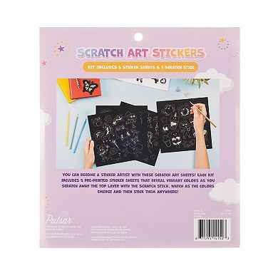 Pulsar Scratch Art Stickers 63-pk. - Styles May Vary