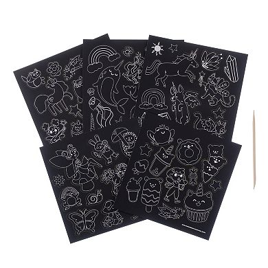 Pulsar Scratch Art Stickers 63-pk. - Styles May Vary