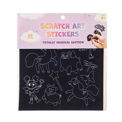 Pulsar Scratch Art Stickers 63-pk. - Styles May Vary