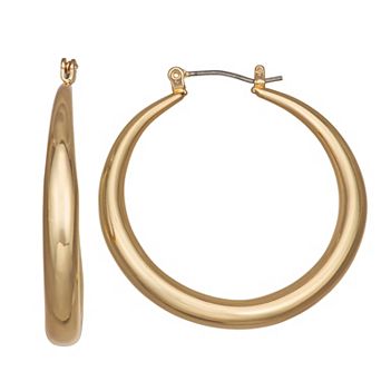 Simply Vera Vera Wang 41mm Thick Gold Tone Hoop Earrings