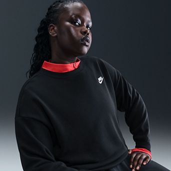 Plus Size Nike Club Fleece Loose Crew Pullover