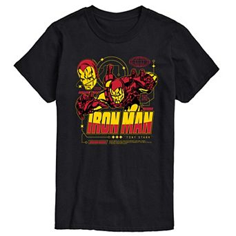 Big & Tall Marvel Iron Man Armor Specs Graphic Tee