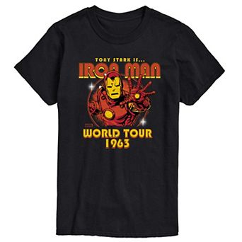 Big & Tall Marvel Iron Man World Tour Graphic Tee
