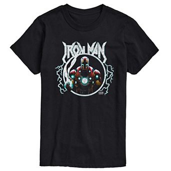 Big & Tall Marvel Iron Man Metal Band Graphic Tee