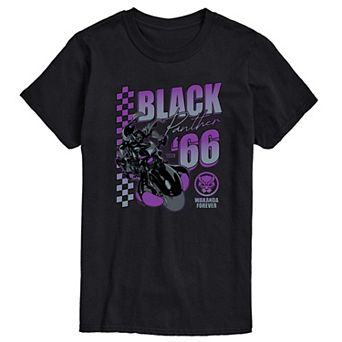 Big & Tall Marvel Black Panther Racing Wakanda Forever Graphic Tee