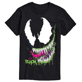 Big & Tall Marvel Venom Head Portrait Oversized Graphic Tee