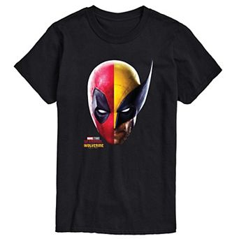 Big & Tall Marvel Deadpool & Wolverine Head Portrait Graphic Tee