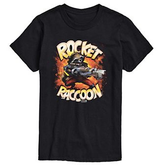 Big & Tall Marvel Guardians Of The Galaxy Rocket Raccoon Boom Graphic Tee