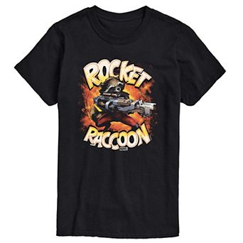 Big & Tall Marvel Guardians Of The Galaxy Rocket Raccoon Boom Graphic Tee
