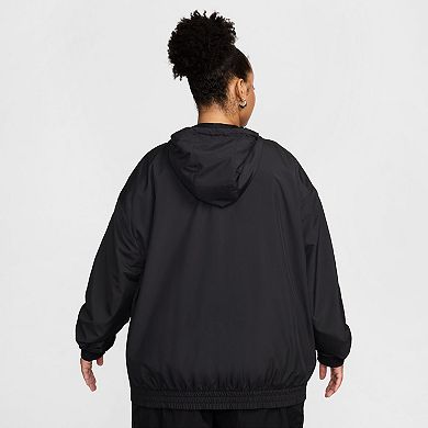 Plus Size Nike Sportswear Classic Woven Loose UV Hooded Jacket