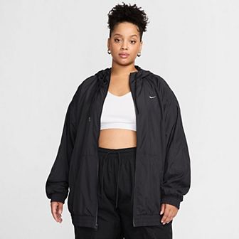 Plus Size Nike Sportswear Classic Woven Loose UV Hooded Jacket