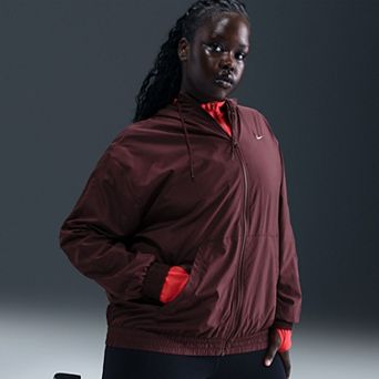 Plus Size Nike Sportswear Classic Woven Loose UV Hooded Jacket