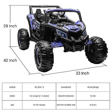 Kool Karz Playground 12V Kuromi Advent UTV 1-Seat Toy Car with Remote Control