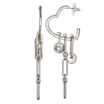 Simply Vera Vera Wang 31mm Heart Hoop Drop Earrings