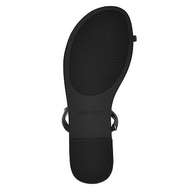 Nine West Balon Women's Slip-On Open Toe Flat Sandals