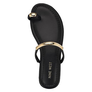 Nine West Balon Women's Slip-On Open Toe Flat Sandals