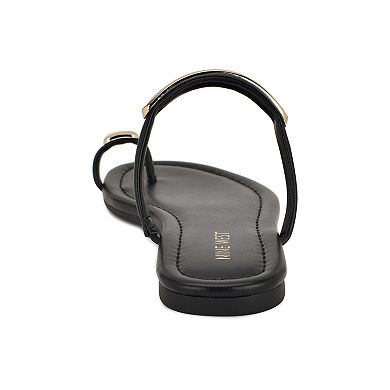 Nine West Balon Women's Slip-On Open Toe Flat Sandals