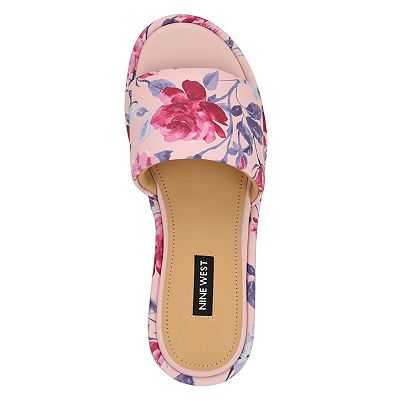 Nine West - Sandales Copen Femme - Plateforme 4.2cm - Talon 6cm - Textile - Enfilage Direct