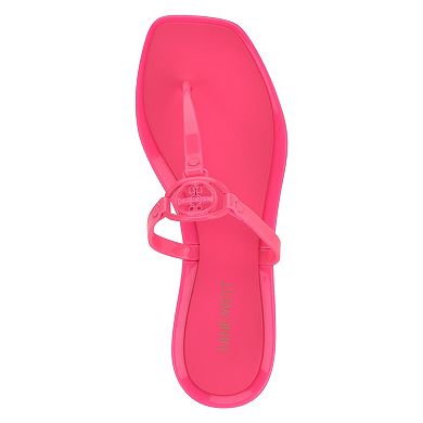 Nine West Dacota Women's Square Toe Slip-On Sandals