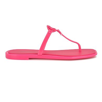 Nine West Dacota Women's Square Toe Slip-On Sandals