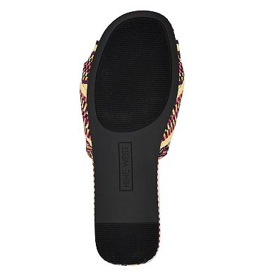 Nine West Lalta Women's Round Toe Slip-On Flat Sandals