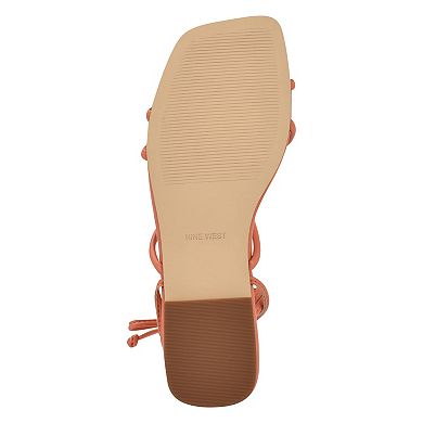 Nine West Mikila Women's Square Toe Slip-On Flat Sandals