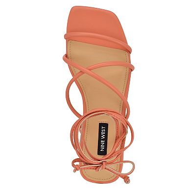 Nine West Mikila Women's Square Toe Slip-On Flat Sandals