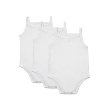 3 Pair Pack Solid Bodysuits