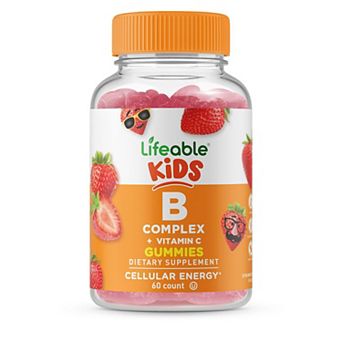 Lifeable® Vitamin B Complex 5,000 mcg with Vitamin C for Kids Gummies - Energy - 60 Gummies