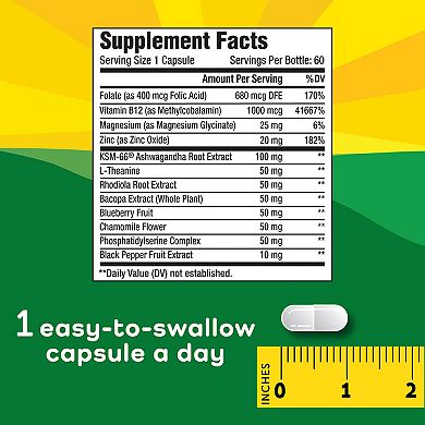 Calmable® Stress Relief Aid for Seniors Capsules - Stress Relief - 60 Capsules