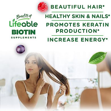 Lifeable® Biotin 10,000 mcg Gummies - Hair And Nail Growth - 60 Gummies
