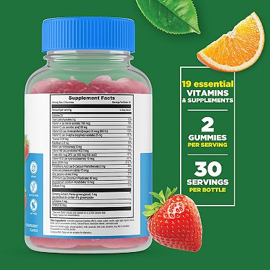 Lifeable® Sugar Free Multivitamin for Women Gummies - Immunity, Digestion, Bones - 60 Gummies
