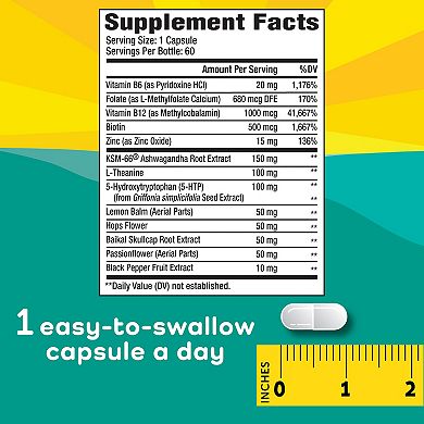 Calmable® Stress Relief Aid for Teens Capsules - Stress Relief - 60 Capsules