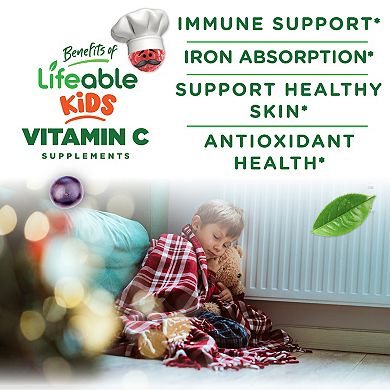 Lifeable® Vitamin C for Kids 250 mg Gummies - Immune System - 60 Gummies