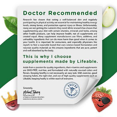 Lifeable® Vitamin C for Kids 250 mg Gummies - Immune System - 60 Gummies