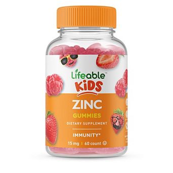 Lifeable® Zinc for Kids 15 mg Gummies - Healthy Skin And Immunity - 60 Gummies