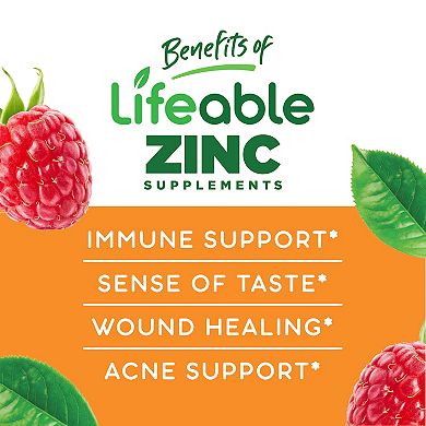 Lifeable® Zinc for Kids 15 mg Gummies - Healthy Skin And Immunity - 60 Gummies