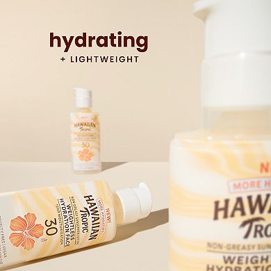 Hawaiian Tropic Weightless Hydration SPF 30 Travel Size Sunscreen Face Lotion