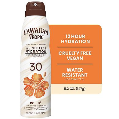 Hawaiian Tropic Weightless Hydration SPF 30 Sunscreen Spray
