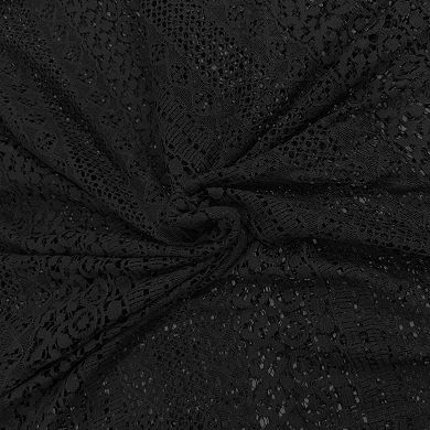 Women's Tie Front Lace Swim Cover-Up Beach Wrap