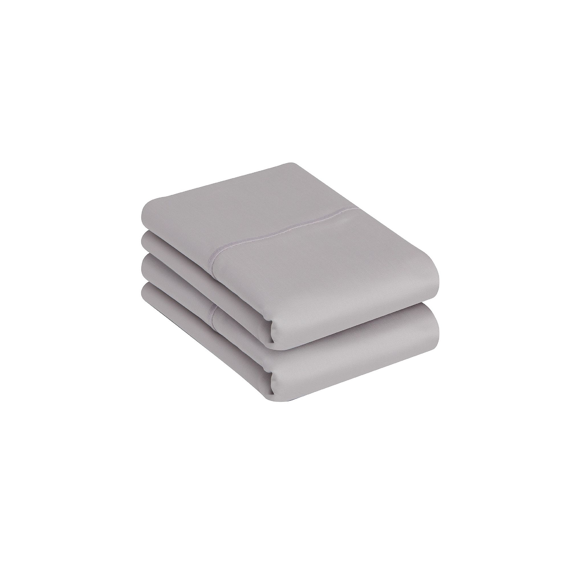 CottonWorks 1000 Thread Count Solid Pima Cotton Sheet Set, Silver