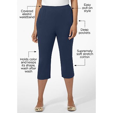 Catherines Women's Plus Size Petite Suprema Capri (With Pockets)
